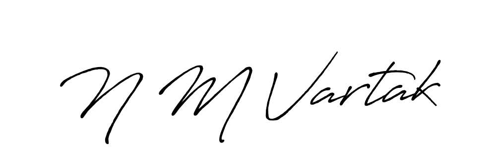 Also we have N M Vartak name is the best signature style. Create professional handwritten signature collection using Antro_Vectra_Bolder autograph style. N M Vartak signature style 7 images and pictures png