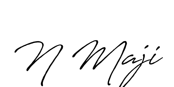 Also we have N Maji name is the best signature style. Create professional handwritten signature collection using Antro_Vectra_Bolder autograph style. N Maji signature style 7 images and pictures png