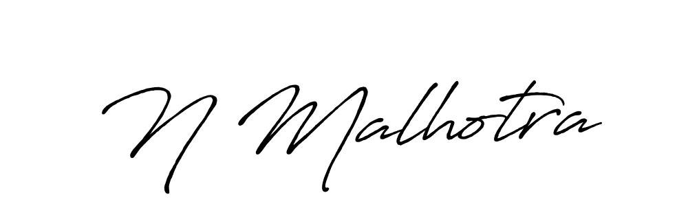 You should practise on your own different ways (Antro_Vectra_Bolder) to write your name (N Malhotra) in signature. don't let someone else do it for you. N Malhotra signature style 7 images and pictures png