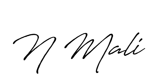 Make a beautiful signature design for name N Mali. With this signature (Antro_Vectra_Bolder) style, you can create a handwritten signature for free. N Mali signature style 7 images and pictures png