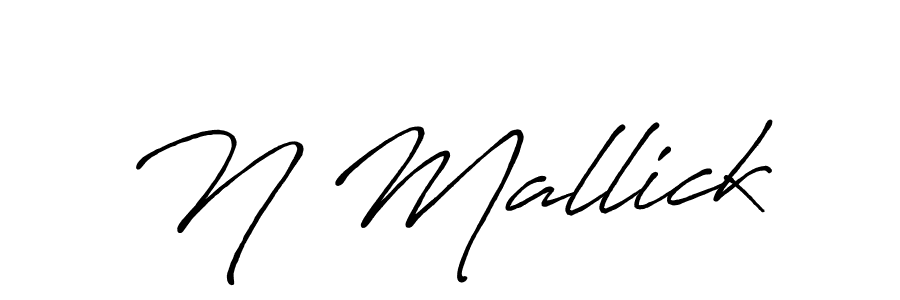 Design your own signature with our free online signature maker. With this signature software, you can create a handwritten (Antro_Vectra_Bolder) signature for name N Mallick. N Mallick signature style 7 images and pictures png