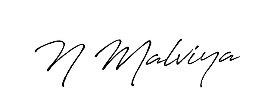 The best way (Antro_Vectra_Bolder) to make a short signature is to pick only two or three words in your name. The name N Malviya include a total of six letters. For converting this name. N Malviya signature style 7 images and pictures png