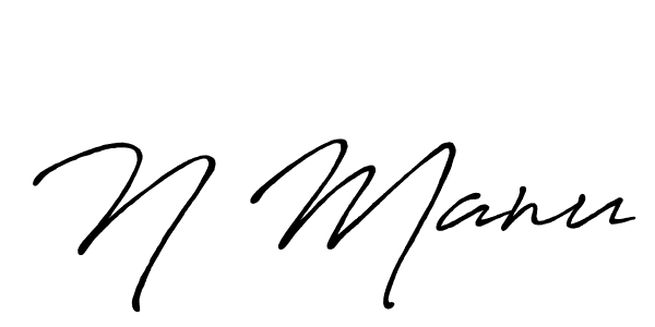 if you are searching for the best signature style for your name N Manu. so please give up your signature search. here we have designed multiple signature styles  using Antro_Vectra_Bolder. N Manu signature style 7 images and pictures png