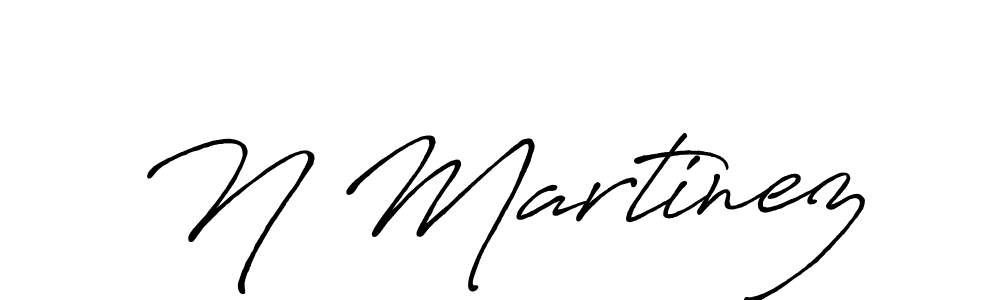 The best way (Antro_Vectra_Bolder) to make a short signature is to pick only two or three words in your name. The name N Martinez include a total of six letters. For converting this name. N Martinez signature style 7 images and pictures png