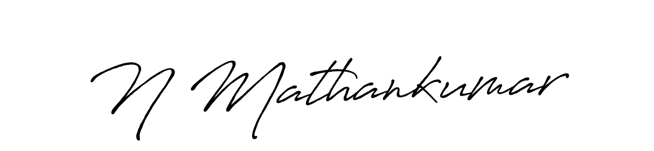 Use a signature maker to create a handwritten signature online. With this signature software, you can design (Antro_Vectra_Bolder) your own signature for name N Mathankumar. N Mathankumar signature style 7 images and pictures png