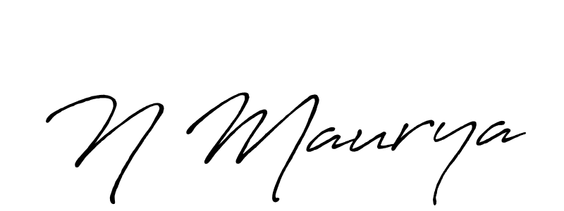 Create a beautiful signature design for name N Maurya. With this signature (Antro_Vectra_Bolder) fonts, you can make a handwritten signature for free. N Maurya signature style 7 images and pictures png