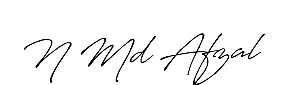 Make a beautiful signature design for name N Md Afzal. With this signature (Antro_Vectra_Bolder) style, you can create a handwritten signature for free. N Md Afzal signature style 7 images and pictures png