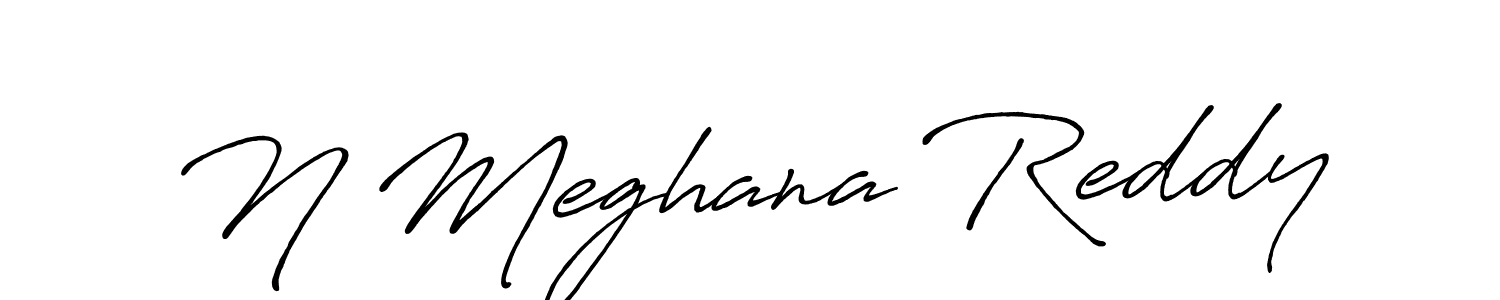Also we have N Meghana Reddy name is the best signature style. Create professional handwritten signature collection using Antro_Vectra_Bolder autograph style. N Meghana Reddy signature style 7 images and pictures png