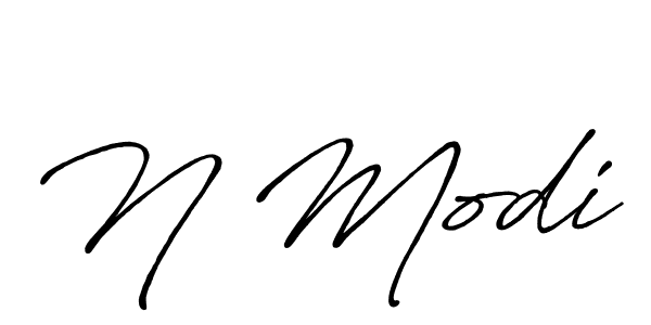 How to make N Modi name signature. Use Antro_Vectra_Bolder style for creating short signs online. This is the latest handwritten sign. N Modi signature style 7 images and pictures png