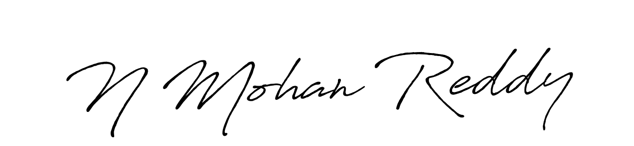 Design your own signature with our free online signature maker. With this signature software, you can create a handwritten (Antro_Vectra_Bolder) signature for name N Mohan Reddy. N Mohan Reddy signature style 7 images and pictures png