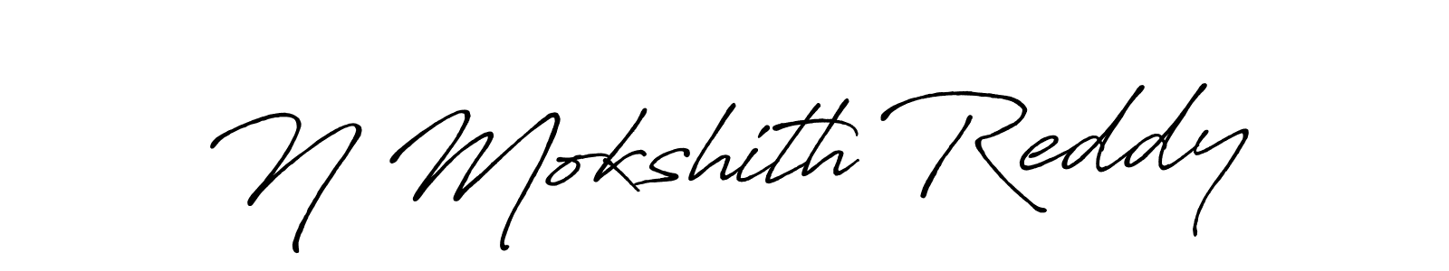Also we have N Mokshith Reddy name is the best signature style. Create professional handwritten signature collection using Antro_Vectra_Bolder autograph style. N Mokshith Reddy signature style 7 images and pictures png