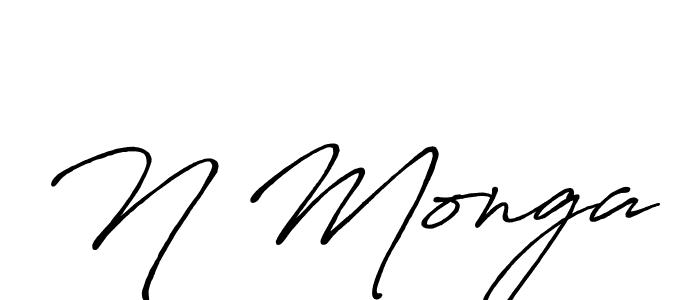 Use a signature maker to create a handwritten signature online. With this signature software, you can design (Antro_Vectra_Bolder) your own signature for name N Monga. N Monga signature style 7 images and pictures png