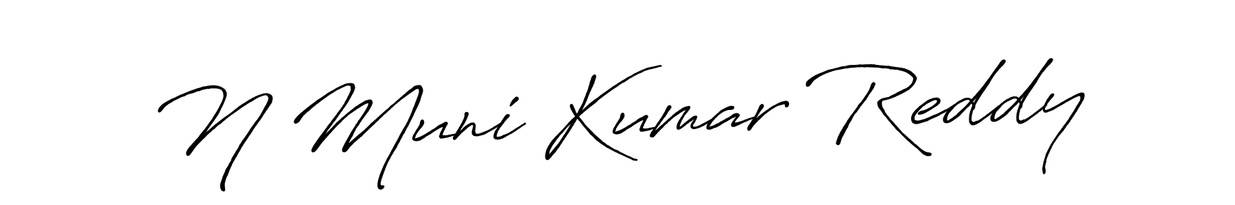Antro_Vectra_Bolder is a professional signature style that is perfect for those who want to add a touch of class to their signature. It is also a great choice for those who want to make their signature more unique. Get N Muni Kumar Reddy name to fancy signature for free. N Muni Kumar Reddy signature style 7 images and pictures png