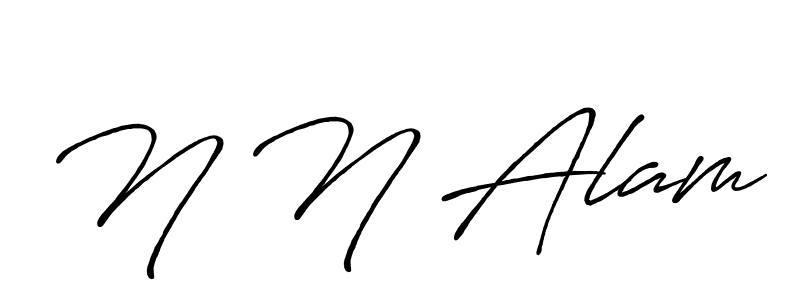 Use a signature maker to create a handwritten signature online. With this signature software, you can design (Antro_Vectra_Bolder) your own signature for name N N Alam. N N Alam signature style 7 images and pictures png