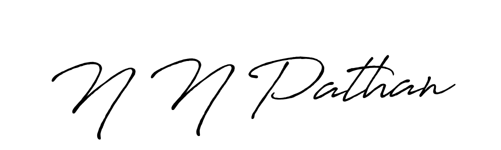 Make a beautiful signature design for name N N Pathan. With this signature (Antro_Vectra_Bolder) style, you can create a handwritten signature for free. N N Pathan signature style 7 images and pictures png