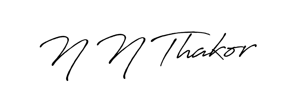 The best way (Antro_Vectra_Bolder) to make a short signature is to pick only two or three words in your name. The name N N Thakor include a total of six letters. For converting this name. N N Thakor signature style 7 images and pictures png
