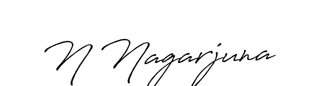 N Nagarjuna stylish signature style. Best Handwritten Sign (Antro_Vectra_Bolder) for my name. Handwritten Signature Collection Ideas for my name N Nagarjuna. N Nagarjuna signature style 7 images and pictures png