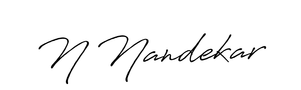 Also You can easily find your signature by using the search form. We will create N Nandekar name handwritten signature images for you free of cost using Antro_Vectra_Bolder sign style. N Nandekar signature style 7 images and pictures png
