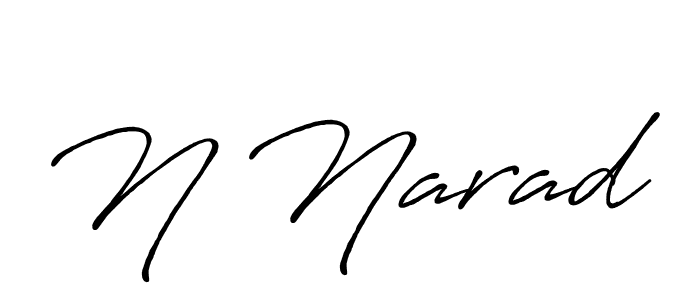 Design your own signature with our free online signature maker. With this signature software, you can create a handwritten (Antro_Vectra_Bolder) signature for name N Narad. N Narad signature style 7 images and pictures png