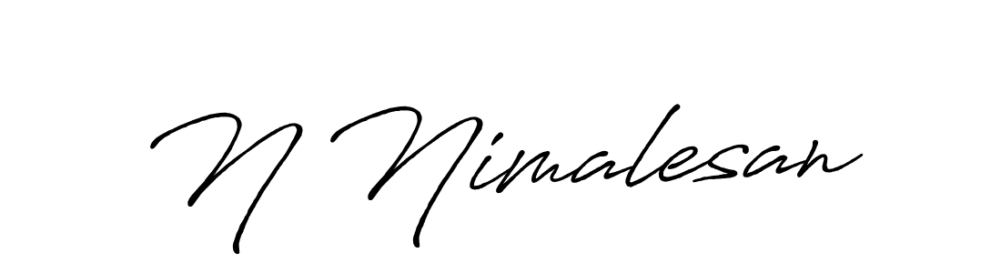 Create a beautiful signature design for name N Nimalesan. With this signature (Antro_Vectra_Bolder) fonts, you can make a handwritten signature for free. N Nimalesan signature style 7 images and pictures png