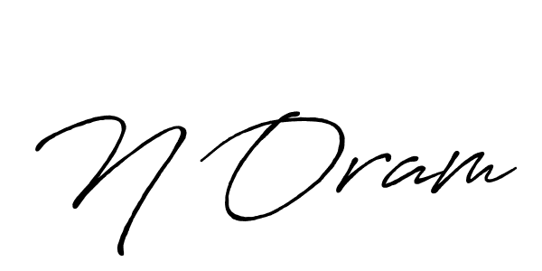 Make a beautiful signature design for name N Oram. With this signature (Antro_Vectra_Bolder) style, you can create a handwritten signature for free. N Oram signature style 7 images and pictures png