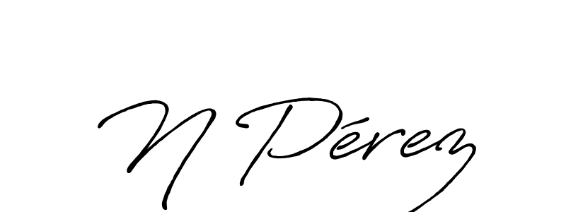 Also we have N Pérez name is the best signature style. Create professional handwritten signature collection using Antro_Vectra_Bolder autograph style. N Pérez signature style 7 images and pictures png