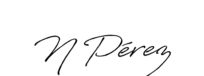 Also we have N Pérez name is the best signature style. Create professional handwritten signature collection using Antro_Vectra_Bolder autograph style. N Pérez signature style 7 images and pictures png