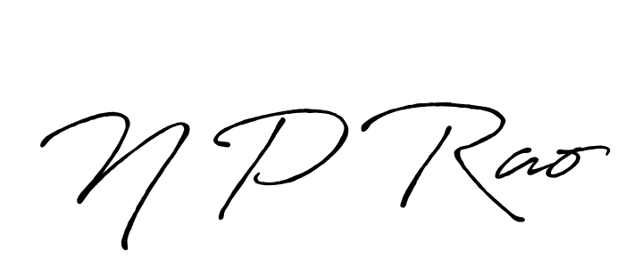 Use a signature maker to create a handwritten signature online. With this signature software, you can design (Antro_Vectra_Bolder) your own signature for name N P Rao. N P Rao signature style 7 images and pictures png