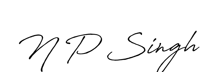 Design your own signature with our free online signature maker. With this signature software, you can create a handwritten (Antro_Vectra_Bolder) signature for name N P Singh. N P Singh signature style 7 images and pictures png