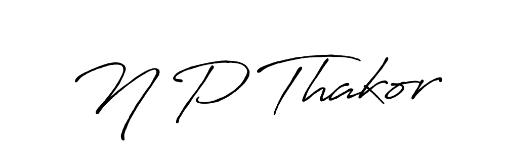 Make a beautiful signature design for name N P Thakor. Use this online signature maker to create a handwritten signature for free. N P Thakor signature style 7 images and pictures png