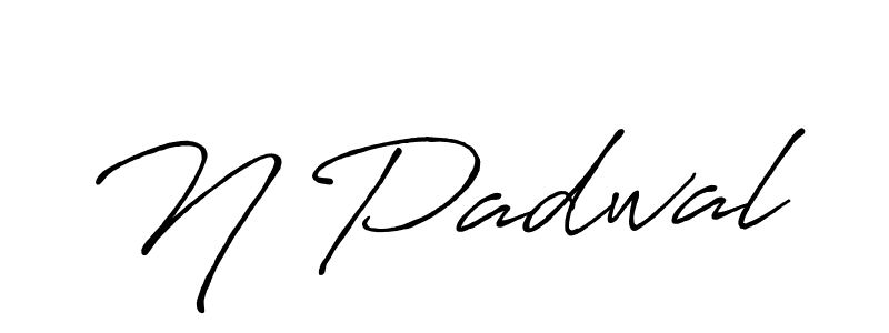 N Padwal stylish signature style. Best Handwritten Sign (Antro_Vectra_Bolder) for my name. Handwritten Signature Collection Ideas for my name N Padwal. N Padwal signature style 7 images and pictures png