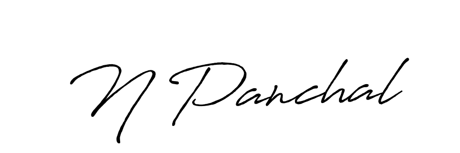 Make a beautiful signature design for name N Panchal. With this signature (Antro_Vectra_Bolder) style, you can create a handwritten signature for free. N Panchal signature style 7 images and pictures png