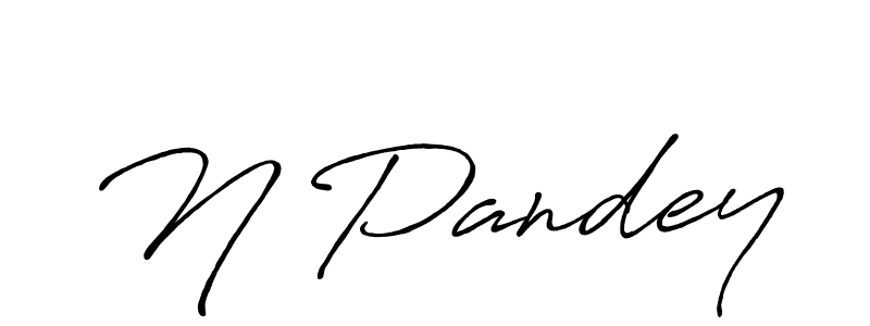 Make a beautiful signature design for name N Pandey. With this signature (Antro_Vectra_Bolder) style, you can create a handwritten signature for free. N Pandey signature style 7 images and pictures png