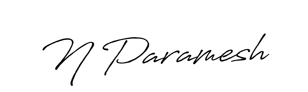 N Paramesh stylish signature style. Best Handwritten Sign (Antro_Vectra_Bolder) for my name. Handwritten Signature Collection Ideas for my name N Paramesh. N Paramesh signature style 7 images and pictures png