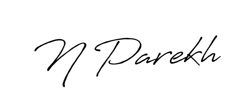 Design your own signature with our free online signature maker. With this signature software, you can create a handwritten (Antro_Vectra_Bolder) signature for name N Parekh. N Parekh signature style 7 images and pictures png