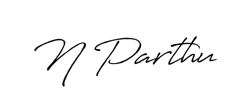 How to make N Parthu signature? Antro_Vectra_Bolder is a professional autograph style. Create handwritten signature for N Parthu name. N Parthu signature style 7 images and pictures png