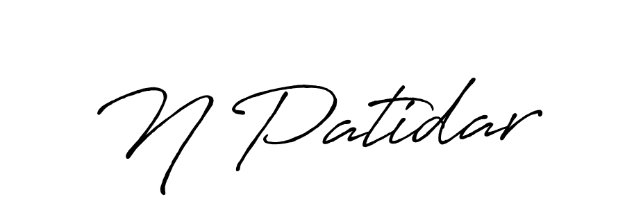 How to make N Patidar signature? Antro_Vectra_Bolder is a professional autograph style. Create handwritten signature for N Patidar name. N Patidar signature style 7 images and pictures png