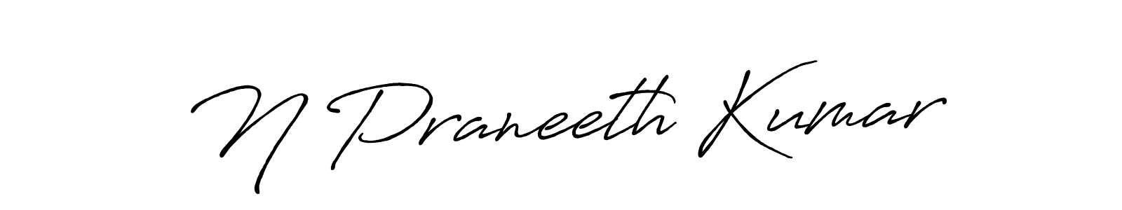 Also we have N Praneeth Kumar name is the best signature style. Create professional handwritten signature collection using Antro_Vectra_Bolder autograph style. N Praneeth Kumar signature style 7 images and pictures png