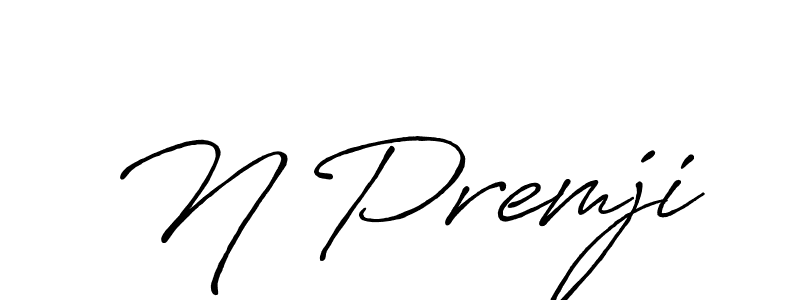 Make a beautiful signature design for name N Premji. With this signature (Antro_Vectra_Bolder) style, you can create a handwritten signature for free. N Premji signature style 7 images and pictures png