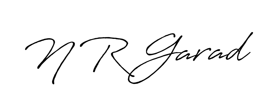 Create a beautiful signature design for name N R Garad. With this signature (Antro_Vectra_Bolder) fonts, you can make a handwritten signature for free. N R Garad signature style 7 images and pictures png