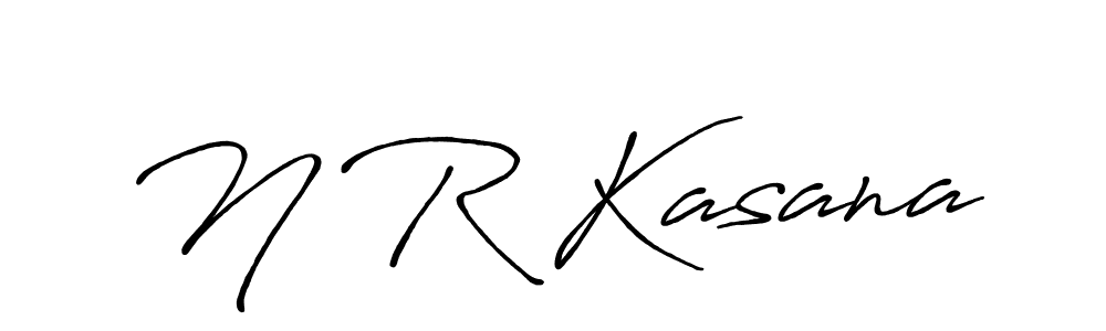 The best way (Antro_Vectra_Bolder) to make a short signature is to pick only two or three words in your name. The name N R Kasana include a total of six letters. For converting this name. N R Kasana signature style 7 images and pictures png