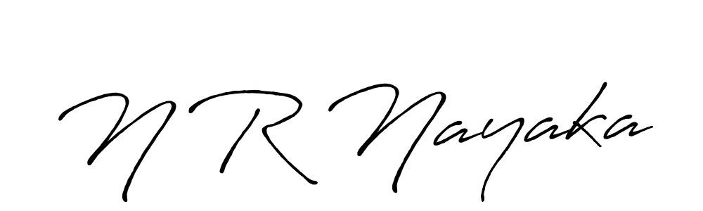 Make a beautiful signature design for name N R Nayaka. With this signature (Antro_Vectra_Bolder) style, you can create a handwritten signature for free. N R Nayaka signature style 7 images and pictures png