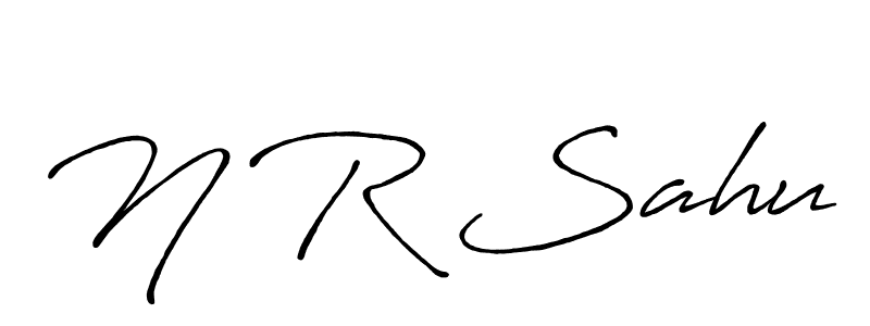 Use a signature maker to create a handwritten signature online. With this signature software, you can design (Antro_Vectra_Bolder) your own signature for name N R Sahu. N R Sahu signature style 7 images and pictures png