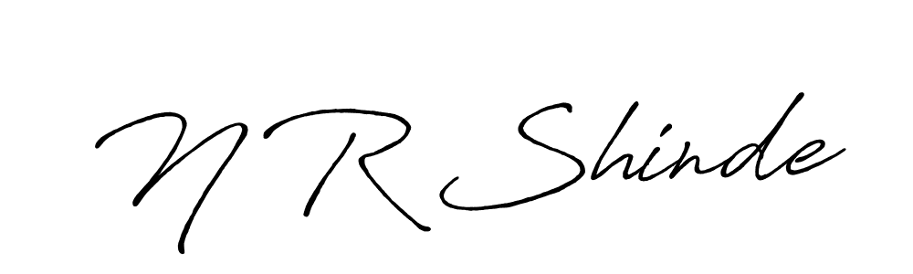 Use a signature maker to create a handwritten signature online. With this signature software, you can design (Antro_Vectra_Bolder) your own signature for name N R Shinde. N R Shinde signature style 7 images and pictures png
