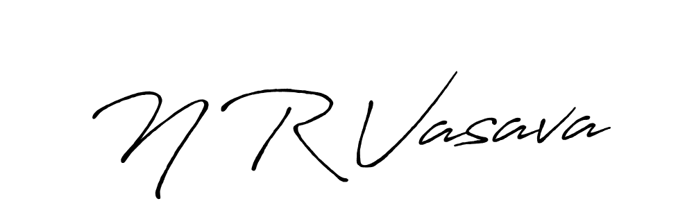 N R Vasava stylish signature style. Best Handwritten Sign (Antro_Vectra_Bolder) for my name. Handwritten Signature Collection Ideas for my name N R Vasava. N R Vasava signature style 7 images and pictures png