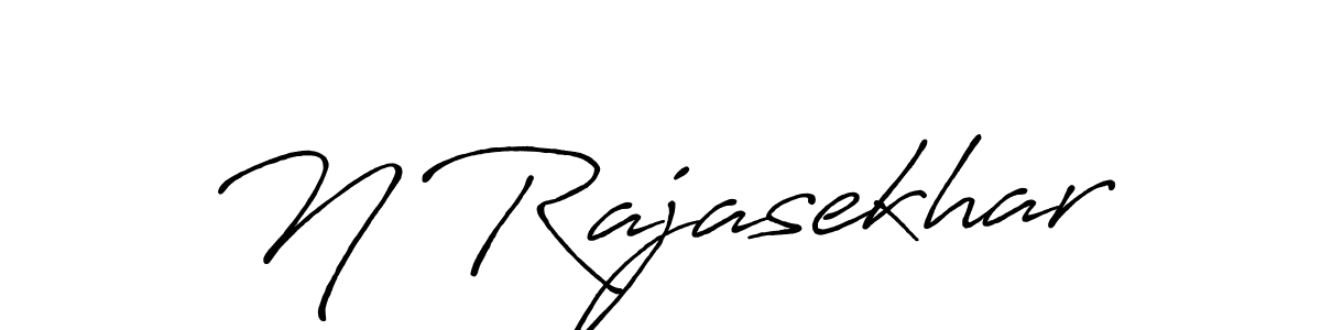 Create a beautiful signature design for name N Rajasekhar. With this signature (Antro_Vectra_Bolder) fonts, you can make a handwritten signature for free. N Rajasekhar signature style 7 images and pictures png