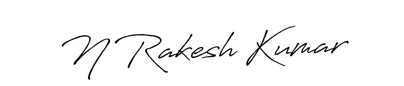 Antro_Vectra_Bolder is a professional signature style that is perfect for those who want to add a touch of class to their signature. It is also a great choice for those who want to make their signature more unique. Get N Rakesh Kumar name to fancy signature for free. N Rakesh Kumar signature style 7 images and pictures png