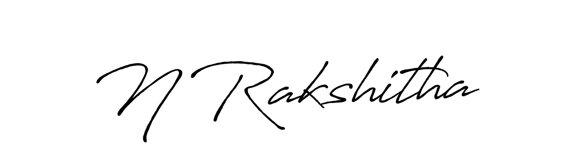 Antro_Vectra_Bolder is a professional signature style that is perfect for those who want to add a touch of class to their signature. It is also a great choice for those who want to make their signature more unique. Get N Rakshitha name to fancy signature for free. N Rakshitha signature style 7 images and pictures png