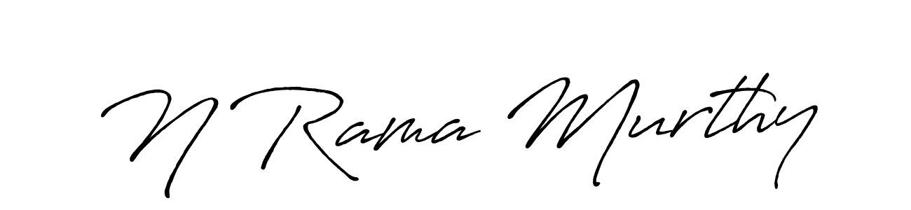 Make a beautiful signature design for name N Rama Murthy. With this signature (Antro_Vectra_Bolder) style, you can create a handwritten signature for free. N Rama Murthy signature style 7 images and pictures png