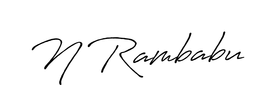 You should practise on your own different ways (Antro_Vectra_Bolder) to write your name (N Rambabu) in signature. don't let someone else do it for you. N Rambabu signature style 7 images and pictures png